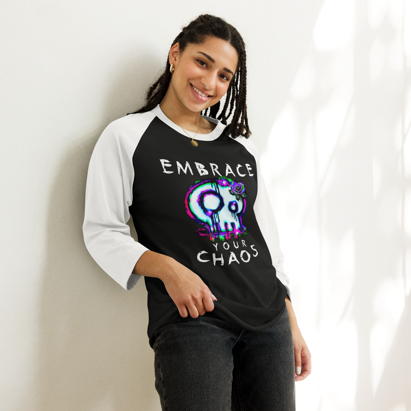 Unisex Raglan Shirt - Embrace Your Chaos