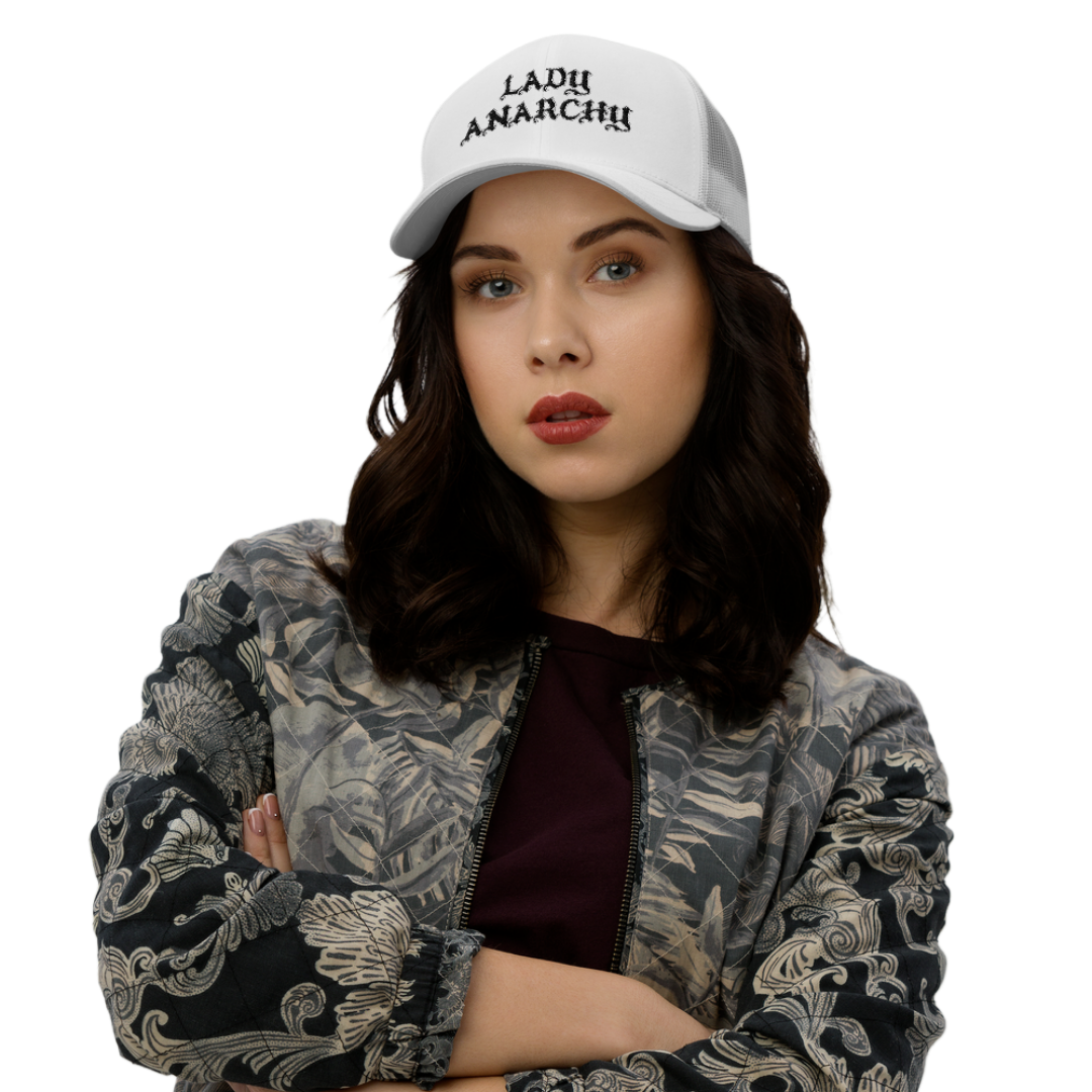 Embroidered Trucker Cap - Lady Anarchy