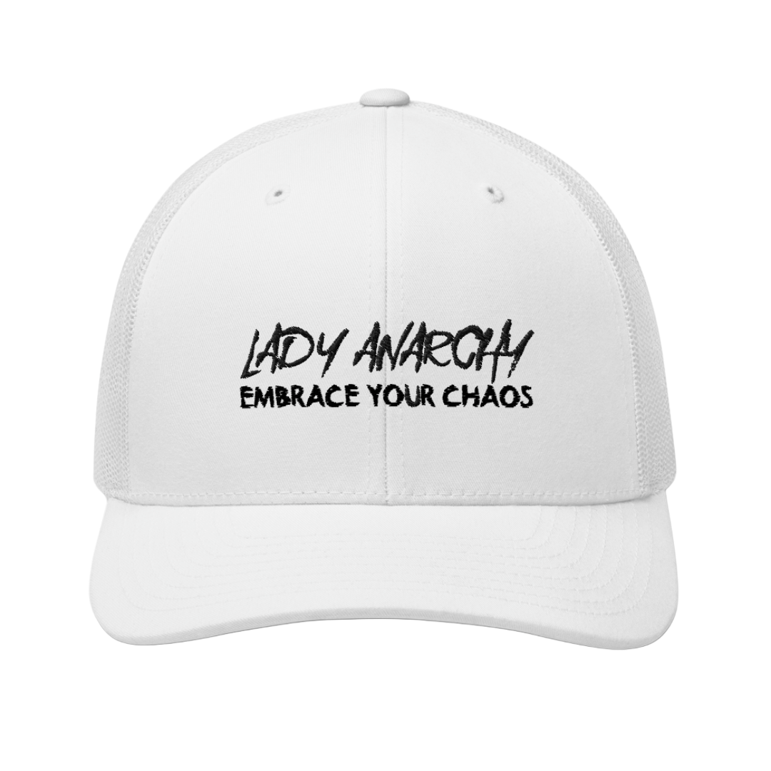 Embroidered Trucker Cap - Lady Anarchy - Embrace Your Chaos