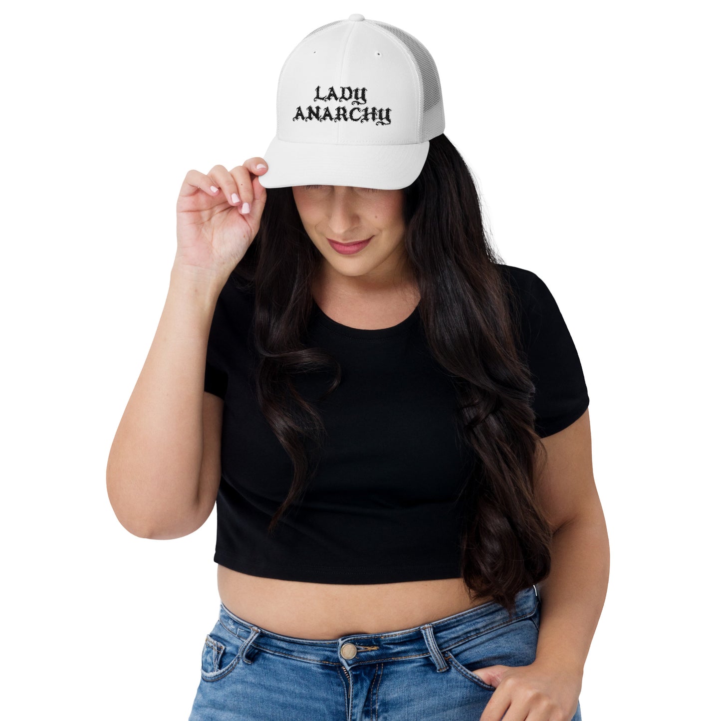 Embroidered Trucker Cap - Lady Anarchy
