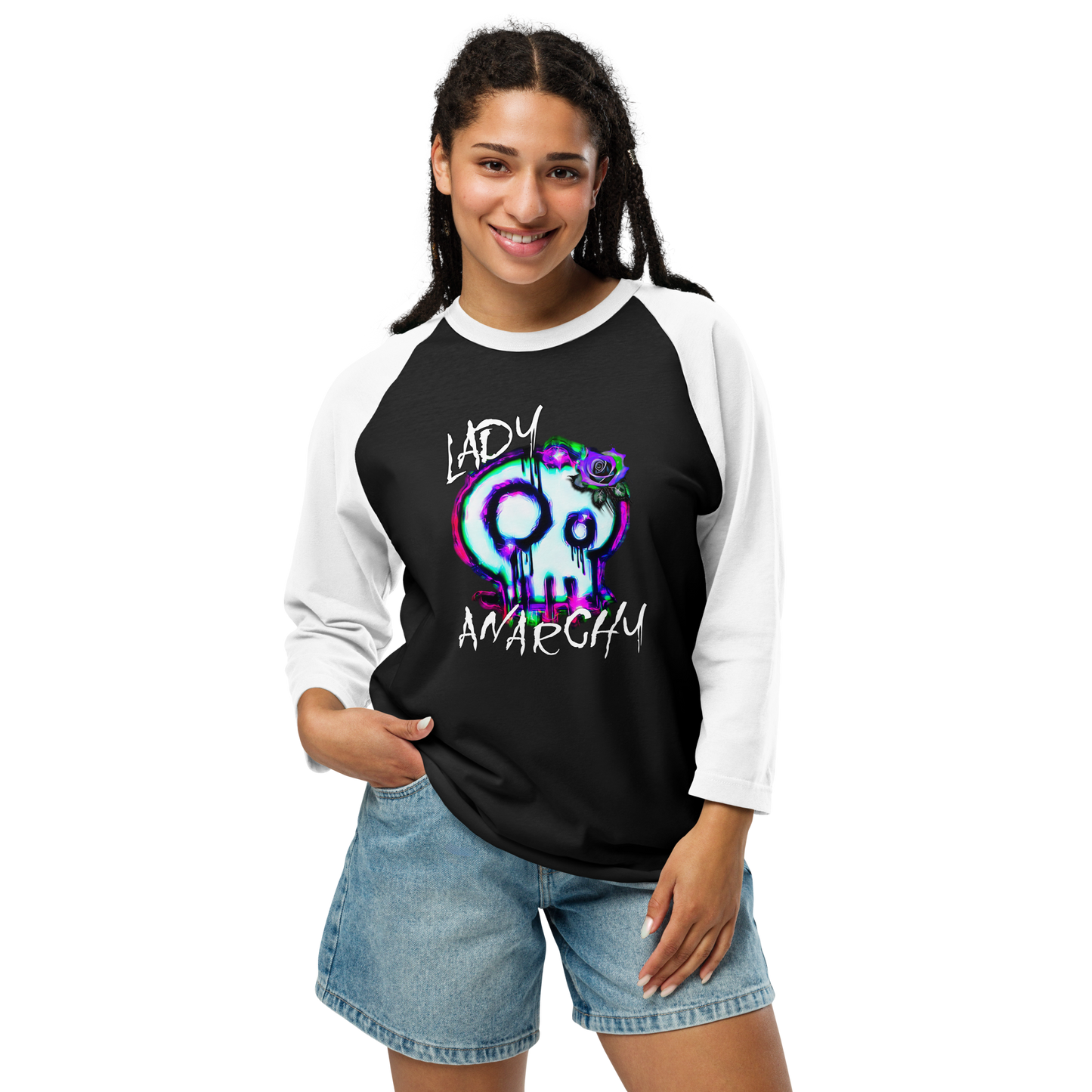 Unisex Raglan Shirt - Lady Anarchy