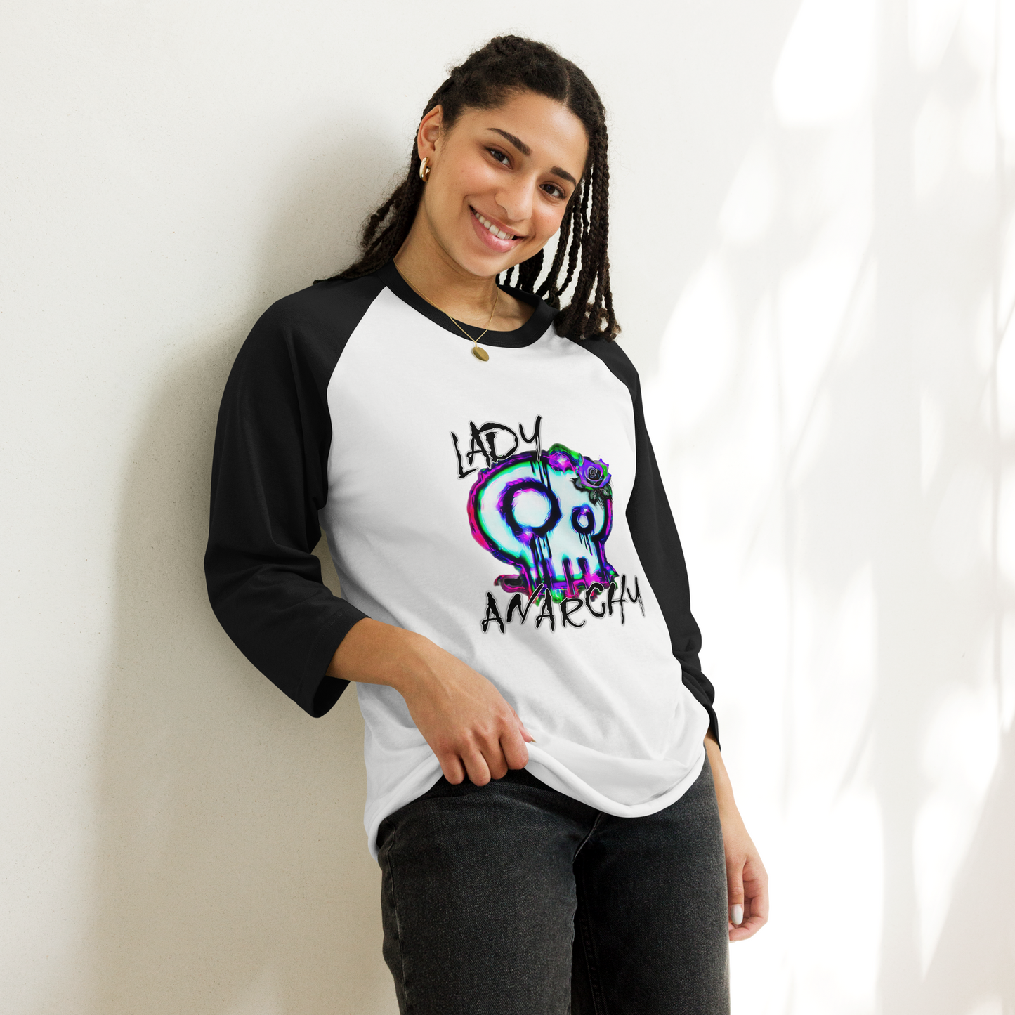 Unisex Raglan Shirt - Lady Anarchy
