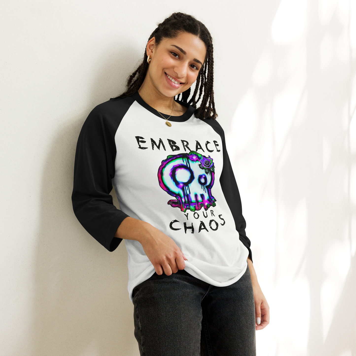 Unisex Raglan Shirt - Embrace Your Chaos