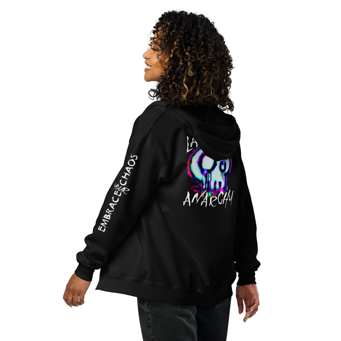 Unisex Heavy Blend Zip Hoodie - Lady Anarchy