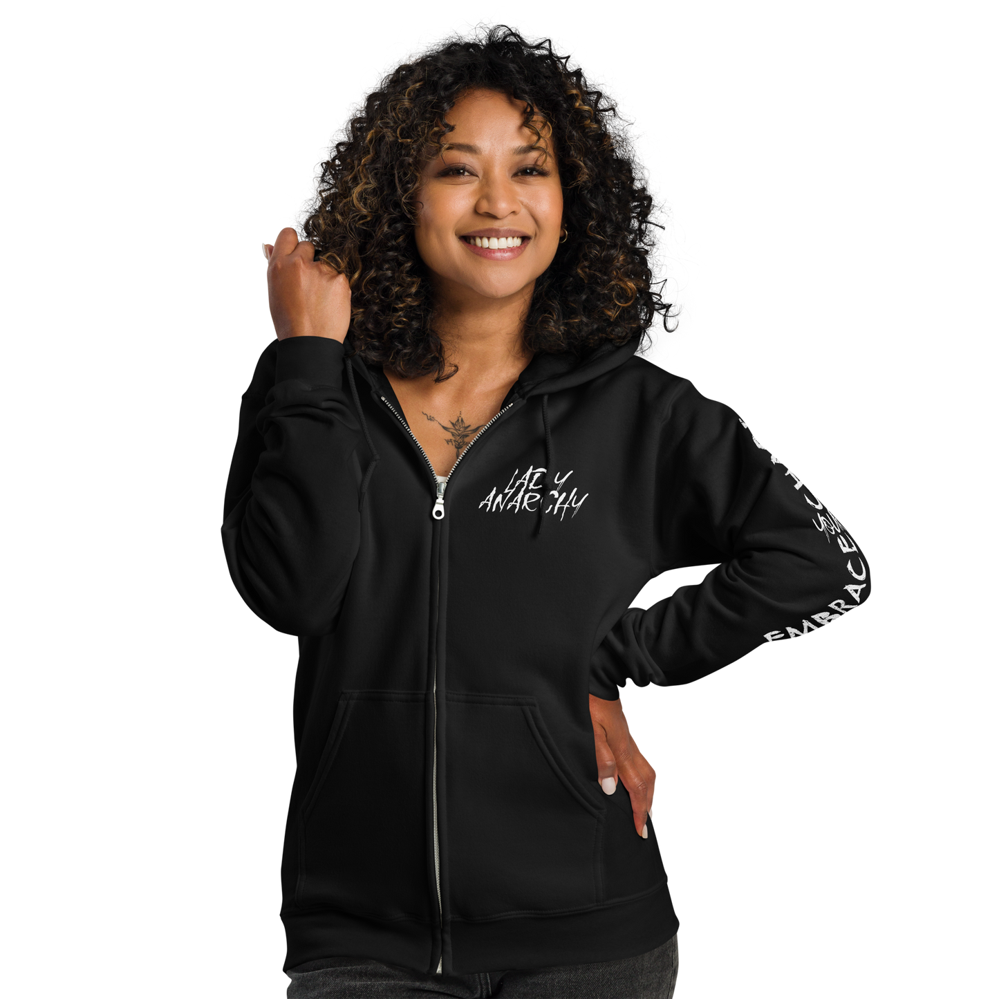 Unisex Heavy Blend Zip Hoodie - Lady Anarchy