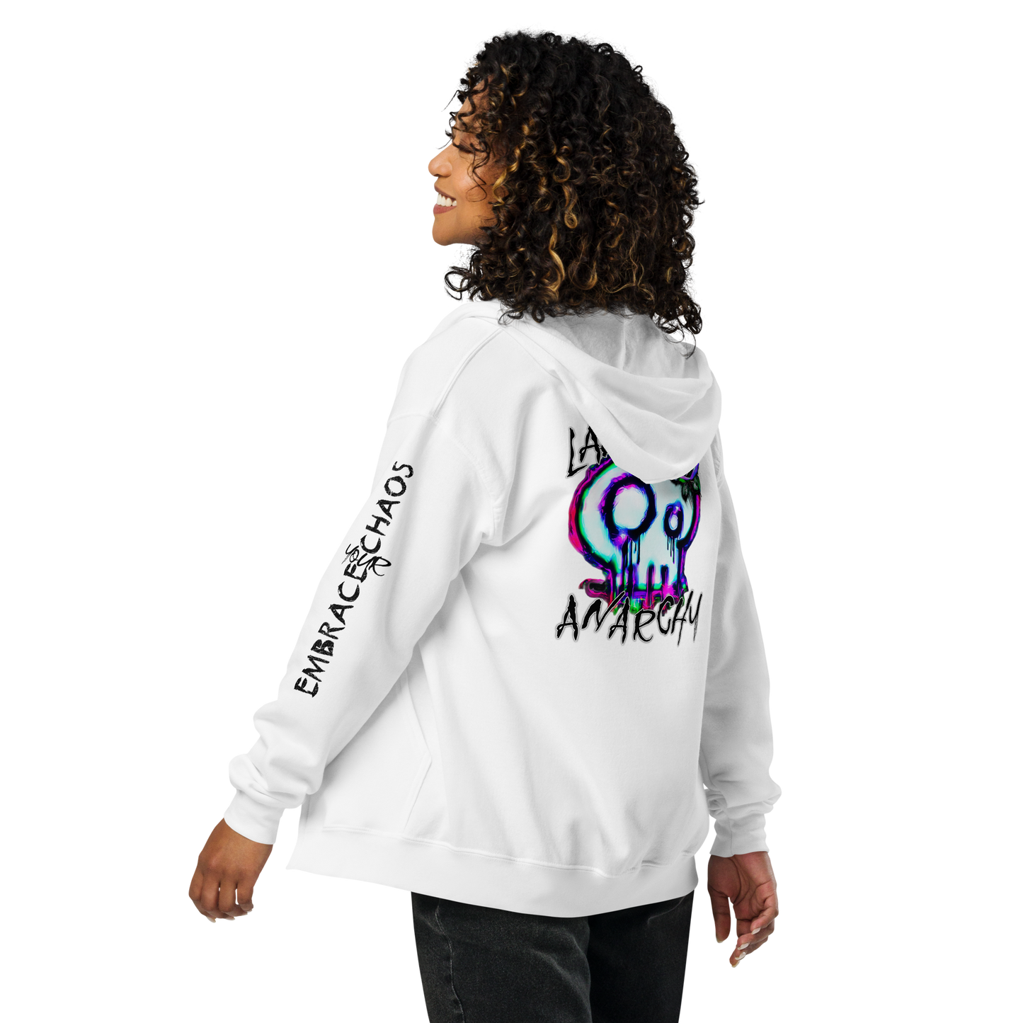 Unisex Heavy Blend Zip Hoodie - Lady Anarchy