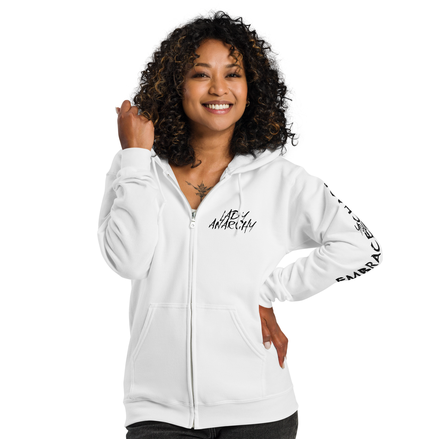 Unisex Heavy Blend Zip Hoodie - Lady Anarchy